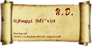 Ujhegyi Dávid névjegykártya