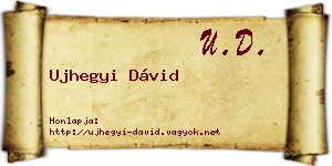Ujhegyi Dávid névjegykártya